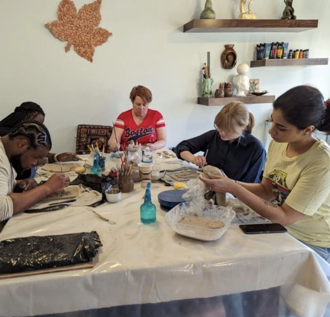A class at the studio